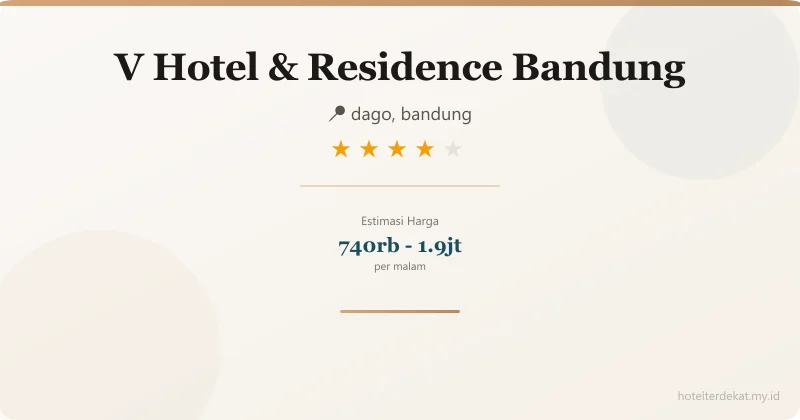 V Hotel & Residence Bandung - Hotel 4 bintang di dago, bandung