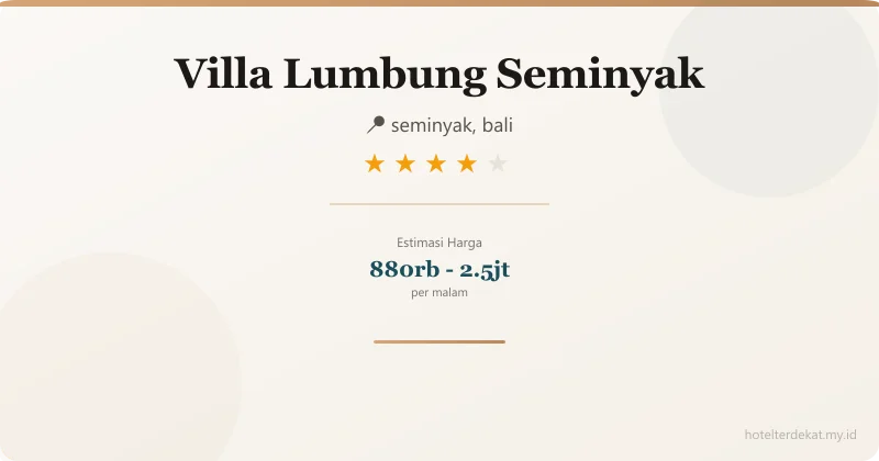 Villa Lumbung Seminyak - Hotel 4 bintang di seminyak, bali