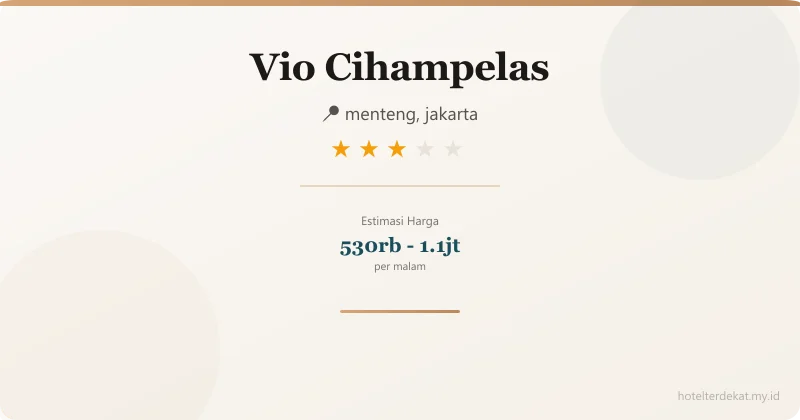 Vio  Cihampelas - Hotel 3 bintang di menteng, jakarta