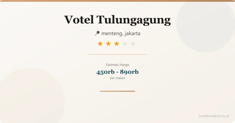 Votel  Tulungagung - Hotel 3 bintang di menteng, jakarta