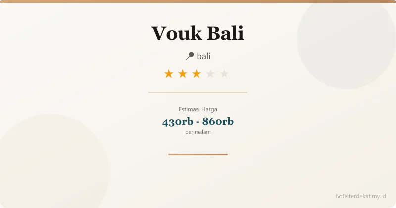 Vouk  Bali - Hotel 3 bintang di bali