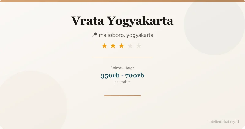 Vrata  Yogyakarta - Hotel 3 bintang di malioboro, yogyakarta