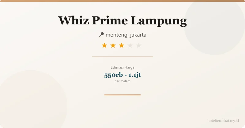 Whiz Prime Lampung - Hotel 3 bintang di menteng, jakarta