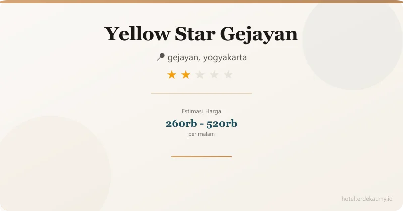 Yellow Star Gejayan - Hotel 2 bintang di gejayan, yogyakarta