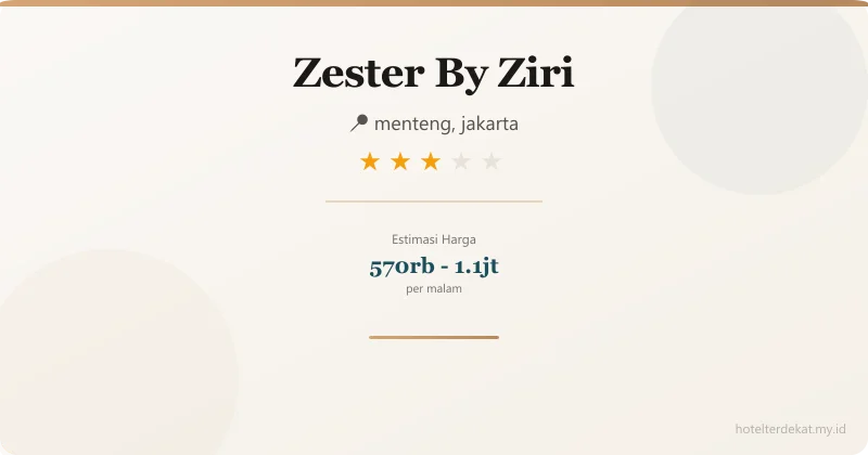 Zester  By Ziri - Hotel 3 bintang di menteng, jakarta