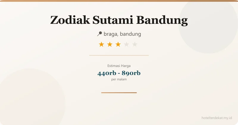 Zodiak Sutami  Bandung - Hotel 3 bintang di braga, bandung