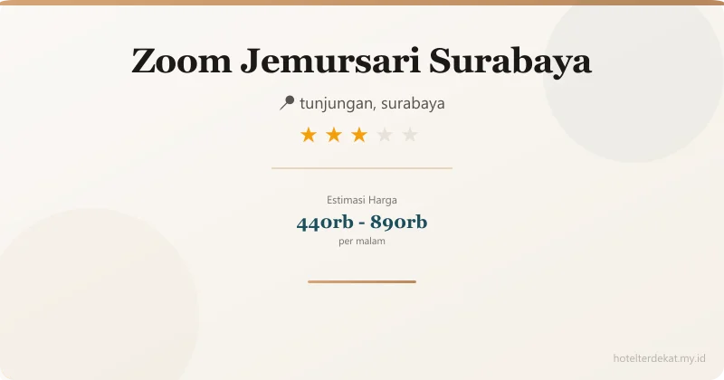 Zoom  Jemursari Surabaya - Hotel 3 bintang di tunjungan, surabaya
